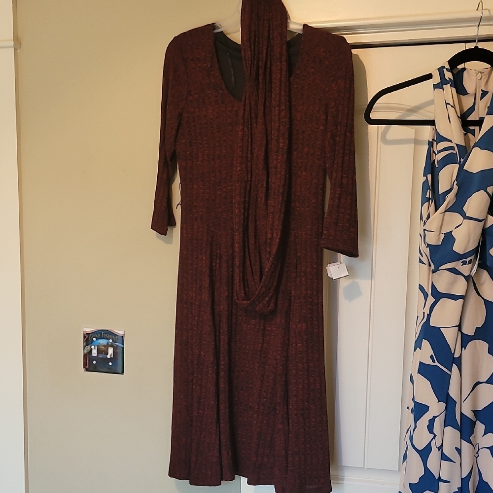 Elegant Burgundy Dress